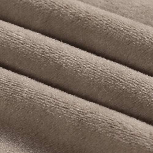 PrinceDeco Sectional Couch Covers 4 Pieces Couch Covers for Sofa Velvet Separate Couch Cover L Shape for Left/Right Chaise(3 Seater + 1 Chaise,Taupe)