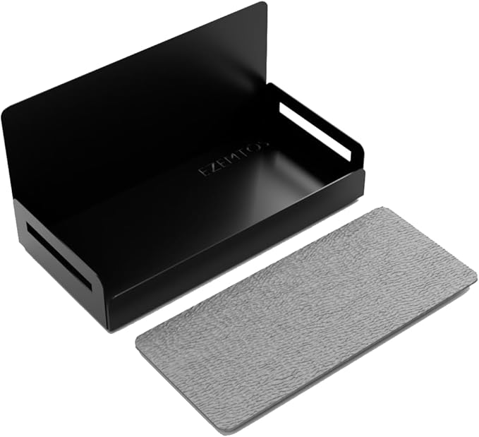 2-Pack Magnetic Spice Rack for Refrigerator - Heavy-Duty 20LB Capacity - Strong Magnetic Shelves for Classroom Whiteboards and Garage Tools, Kitchen Organizer for Utensils, Black