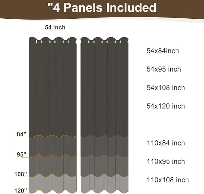 HolidayIdeas 4 Panels Linen Outdoor Curtains for Patio Waterproof-Teal Outside Curtains 54"x 84"-Indoor/Outdoor Curtains Weatherproof, Privacy for Pergola, Porch, Gazebo, Living Room, Backyard