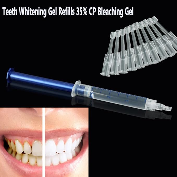 20 PCS 3ML Teeth Whitening Gel Refills 35% CP Bleaching Gel, Tooth Whitener Gel Syringes Kit