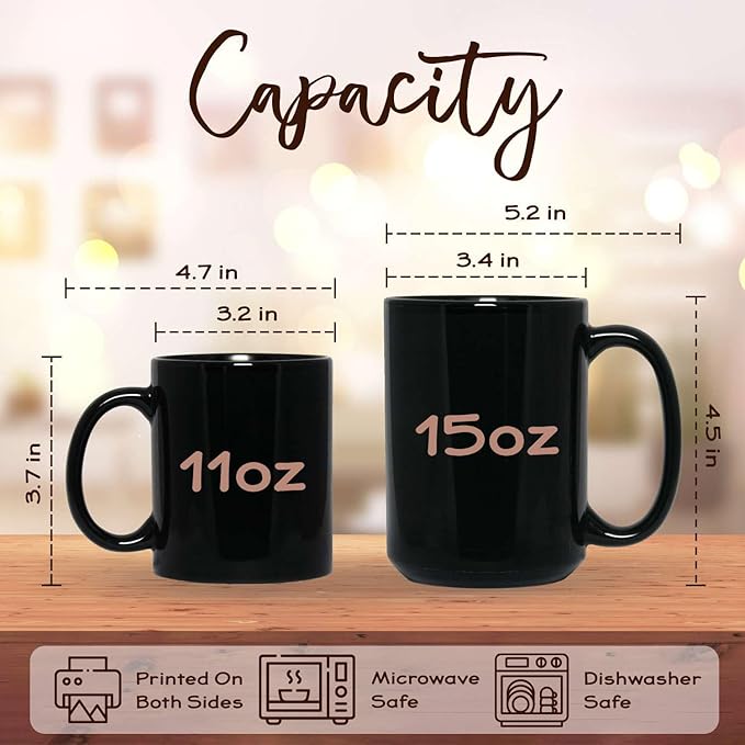 Personalized Nature Inspired Coffee Mug, Custom Name Black Cup 11oz or 15oz, Elegant Flower Ceramic Mug for Gardeners, Custom Floral Themed Coffee Cup, Gifts for Flower Lovers