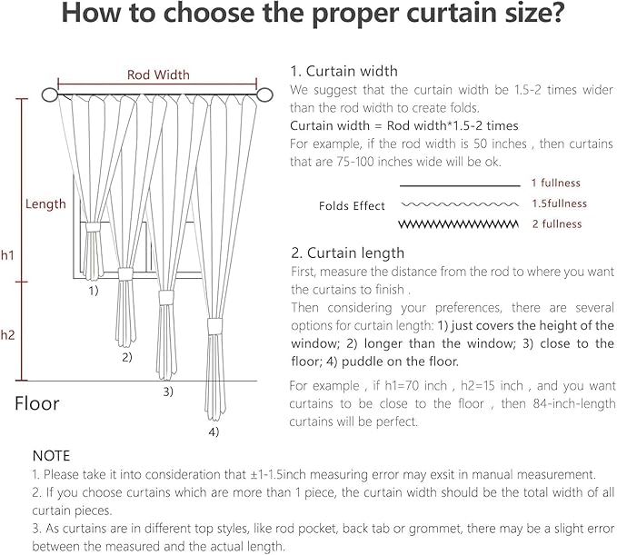 Joydeco Linen Curtains 108 Inch Length 2 Panel Sets,Light Filtering Curtains for Bedroom 100 Inch Wide Living Room Drapes with Back Tabs & Rod Pockets (W100 x L108 Inch, Beige)