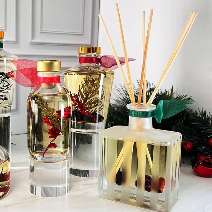 LOVSPA Reed Diffuser Set, Ocean Flowers Scented Oil Diffuser with Sticks, Home Fragrance Accessories for Bathroom Shelf Decor, Aroma Diffusers for Home or Office Desk, USA Made