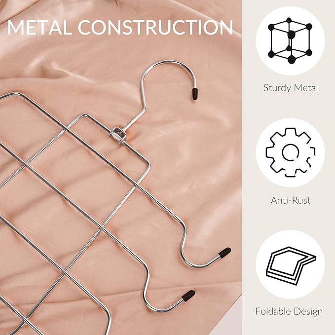 ZEDODIER Tank Top Hanger, Space Saving Bra Hamgers, Non-Slip Hanging Sport Bras Holder, Closet Organizers and Storage for Camisoles Tank Tops Bras Ties Swimsuits Strappy Dress, Silver