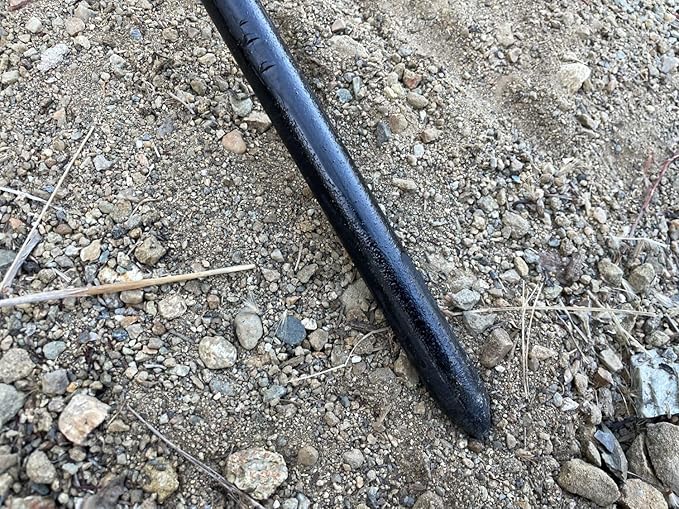 Sandbaggy Round Steel Concrete Form Stakes with Nail Holes - Rust Resistant Coating - Removable, Reusable (10, 3/4 in X 18 in)