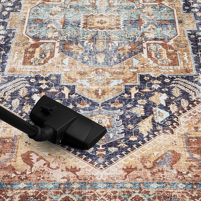 Keen Home Design 2x3 Rug - Machine Washable Entry Rug with Non-Slip Backing, Ideal for Enteryway, Kitchen, Bathroom, Laundry Room - Vintage, Easy Clean, Durable, Low Pile Rug - (2' x 3')