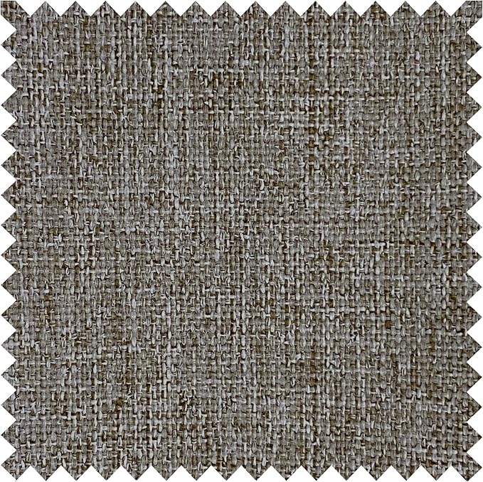 Macochico 100”Wx102”L 100% Blackout Pinch Pleated Linen Curtains for Sliding Door Bedroom Living Room Farmhouse Thermal Insulated Light Brown Burlap Drapes with Tieback 1 Panel Shabby Chic Style