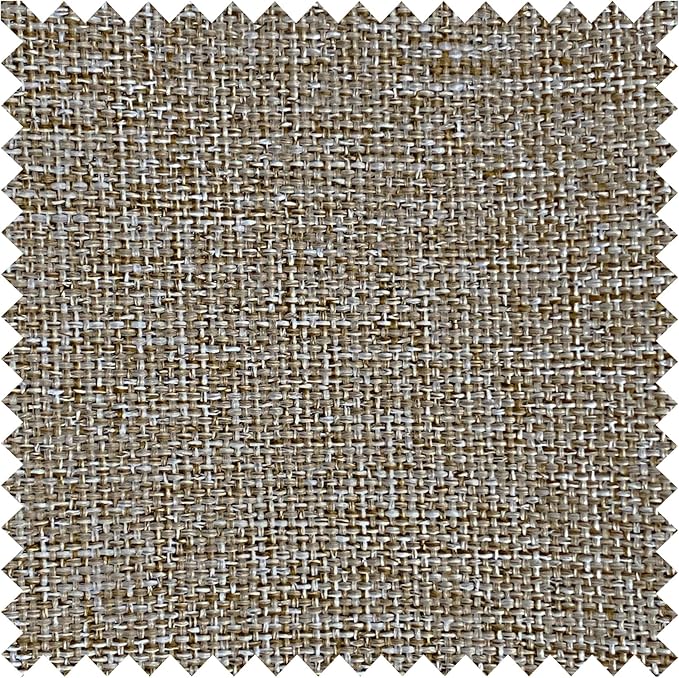 Macochico Pinch Pleated 100% Blackout Curtains Taupe Linen Curtains for Bedroom Living Room Farmhouse Thermal Insulated Window Panels Pleated Curtains with Hooks and Tieback 52”Wx72”L 1 Panel