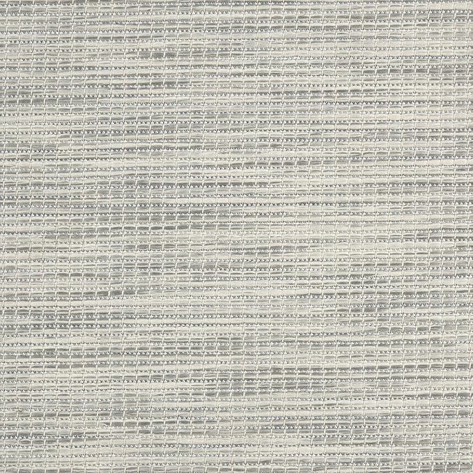 Nourison Positano Indoor/Outdoor Light Grey 2'2" x 8' Area Rug, Easy Cleaning, Non Shedding, Bed Room, Living Room, Dining Room, Backyard, Deck, Patio (2x8)