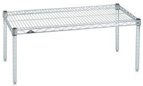 Omega Products Corporation 21" Deep x 30" Wide x 14" High Chrome Stationary Dunnage Rack