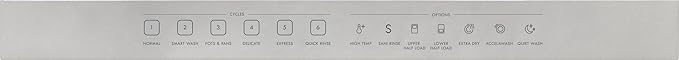Kenmore 24" Built-in Stainless Steel Tub Dishwasher EasyFlex 3rd, SmartWash, UltraWash Plus, TurboDry, and Adjustable Rack, Energy Star Certified, Fingerprint Resistant