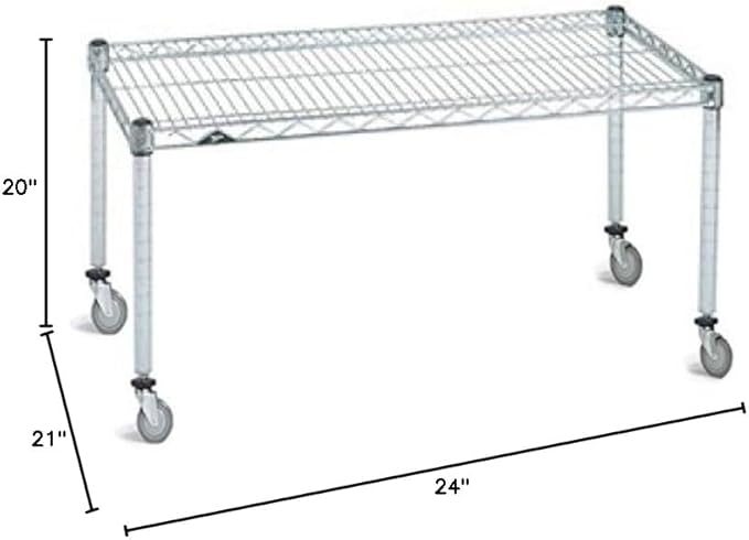 Omega Products Corporation 21" Deep x 24" Wide x 20" High Chrome Mobile Dunnage Rack