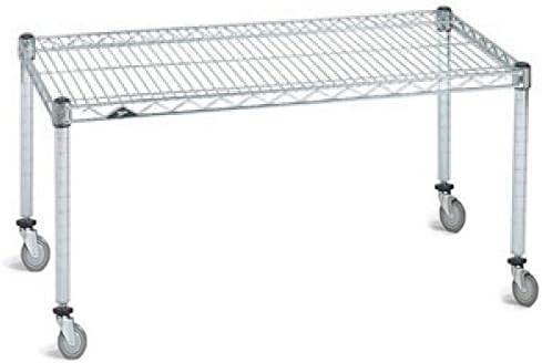 Omega Products Corporation 30" Deep x 72" Wide x 20" High Chrome Mobile Dunnage Rack