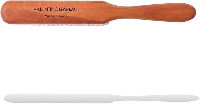 Valentino Garemi Ultra-Fine Fabric Textile Cleaning Brush | Dandruff, Dust, Pet Hair Remover for Luxury Delicate Flat Material Cloths, Uniforms, Business Suits, Tops, Jackets | Made in Germany