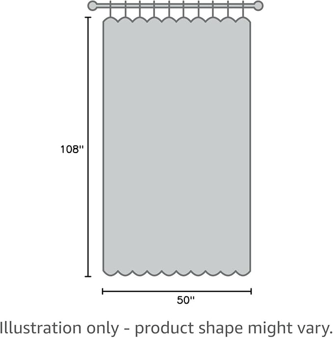 MYSKY HOME 108 Inches Long Ceiling Curtains, Light Filtering Boho Window Sheer Drapes for Living Room Patio Sliding Door Back Tab Elegant Look, 50" Wide x 108" Long, Dusty Blue, 2 Panels