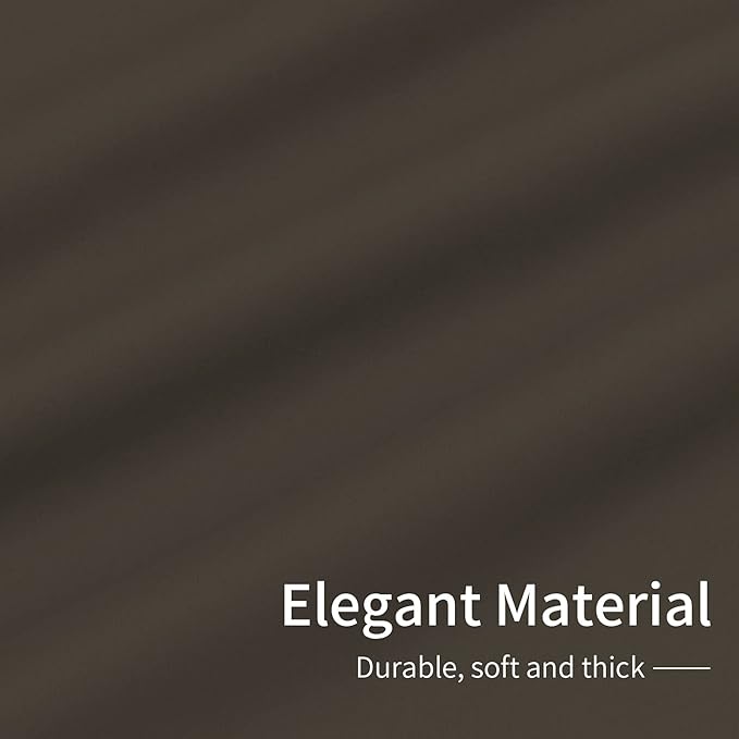 Easy-Going Blackout Curtains for Bedroom, Solid Thermal Insulated Grommet and Noise Reduction Window Drapes, Room Darkening Curtains for Living Room, 2 Panels(42x63 in, Taupe)
