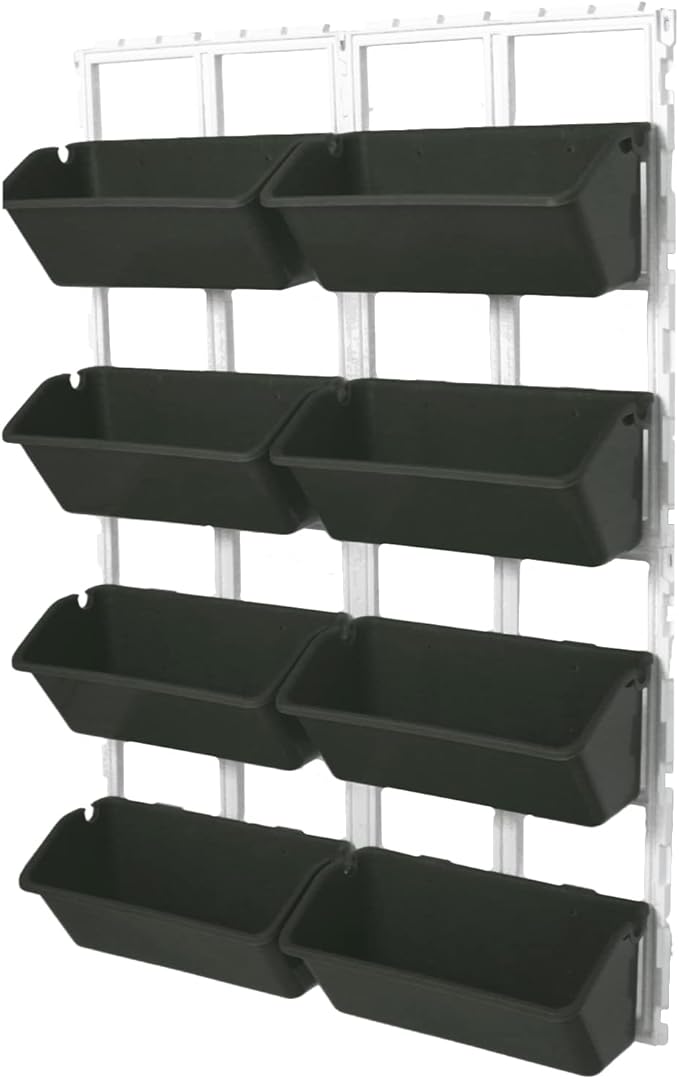 Vertical Wall Hanging Planter, 4-Tier Hanging Planter Rack, 8 Pockets Plant Vegetable Fruit Herb Hanging Pocket Holder Flowerpot or Flowers Vegetables Herb (Army Green)
