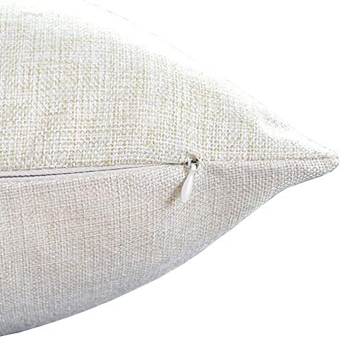 TSSOHU Flower and Hummingbird Pillow Cover Cotton Linen Spring Red Flower Green Leaves Boho Decorative Pillow Covers Cushion Cover Home Decor Pillowcase for 18x18 Inch