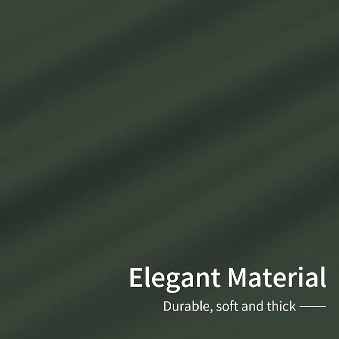 Easy-Going Blackout Curtains for Bedroom, Solid Thermal Insulated Grommet and Noise Reduction Window Drapes, Room Darkening Curtains for Living Room, 2 Panels(42x72 in, Greyish Green)