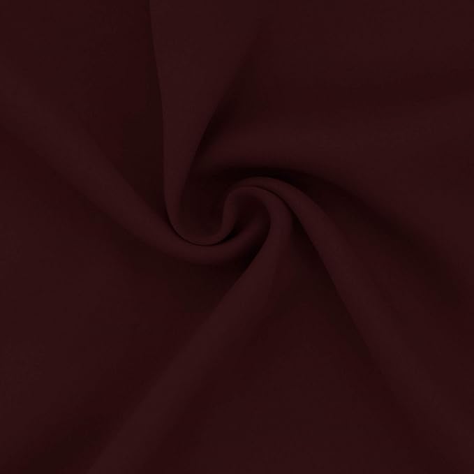 Easy-Going Blackout Curtains for Bedroom, Solid Thermal Insulated Grommet and Noise Reduction Window Drapes, Room Darkening Curtains for Living Room, 2 Panels (52x46 in,Wine)