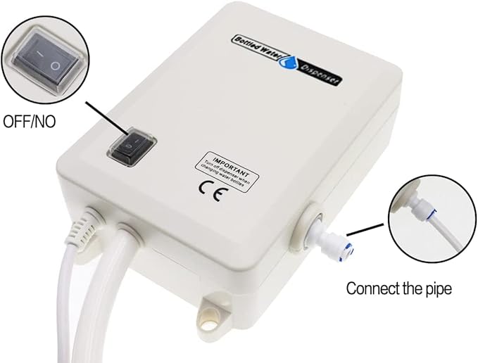 Bottle Water Dispenser Pump System Self-Priming 110V AC US Plug Drinking Water Pump Single Tube Food Grade Suitable for Coffee/Tea Maker, Water Dispenser, Refrigerator, Ice Maker