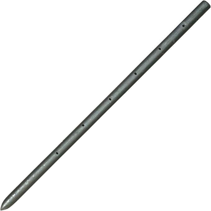 Sandbaggy Round Steel Concrete Form Stakes with Nail Holes - Rust Resistant Coating - Removable, Reusable (200, 3/4 in X 24 in)