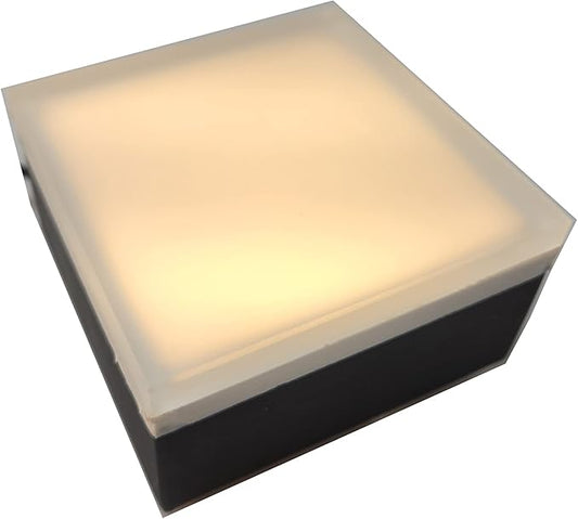 Paver Light 4×4 Inch (3.93 X 3.93 inch), Warm White 2700K Glare-Free Illumination for Driveways, Pathways, Pool Deck & Patios,12V AC/DC, Waterproof & Drive-Over Rated