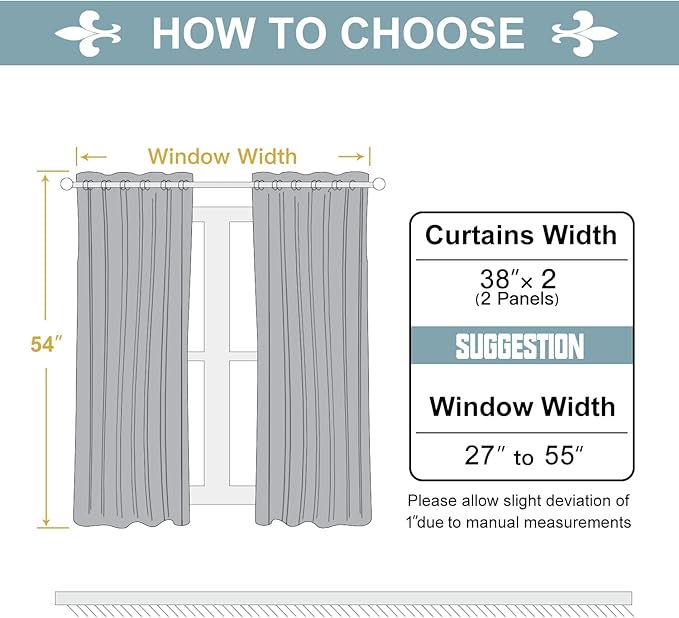 ChrisDowa Grommet Room Darkening Curtains for Bedroom and Living Room - 2 Panels Set Thermal Insulated Blackout Curtains (Beige, 38W x 54L)