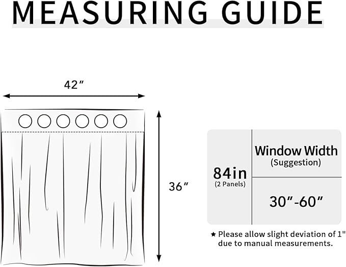 Easy-Going Blackout Curtains for Bedroom, Solid Thermal Insulated Grommet and Noise Reduction Window Drapes, Room Darkening Curtains for Living Room, 2 Panels (42x36 in, Greyish White)
