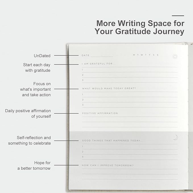 And Per Se Gratitude Journal – Five Minutes a Day to Cultivate Mindfulness, Happiness, Positive Vibes, Affirmations & Self-Reflection – Undated Daily Gratitude Journal for Women & Men (Purple)