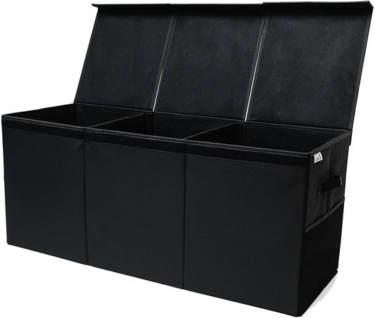 Extra Large Toy Storage Organizer with Lid - Sturdy, Collapsible Toy Chest Storage Box Design - Toys Bin with Dividers for Kids, Nursery, Bedroom, Playroom 37"x16"x14"