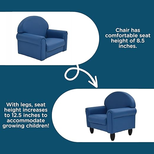 Children's Factory As We Grow Toddler Chair, Deep Water, CF805-195, Flexible Seating for Daycare or Preschool, Kids Reading Chair, Playroom Furniture