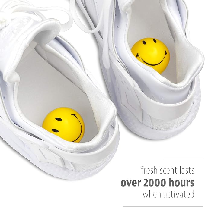 Sneaker Balls Scratch Sof Sole Shoe Eliminator & Remover, 3PK-Fresh, Clean Scent Blocks Odors-Twist-to-Activate, Colorful Designs, 6 Pack