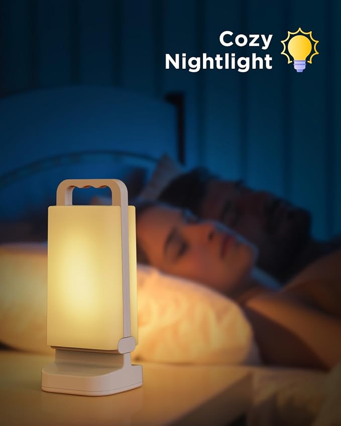 Camping Lantern, solar Lanterns, 6000mAh Rechargeable Light 2-in-1 Dimmable Outdoor Waterproof Gear with USB Charging – lanterns for power outages Hurricane, Hiking, Fish, Emergency, and Home