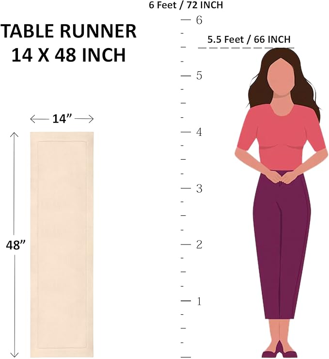 Solino Home Linen Table Runner 48 Inches - 100% Pure Linen Sage Green Hemstitch Table Runner 14 x 48 Inch Ideal for Dresser and Coffee Tables - Fall, Autumn, Thanksgiving - Classic Hemstitch