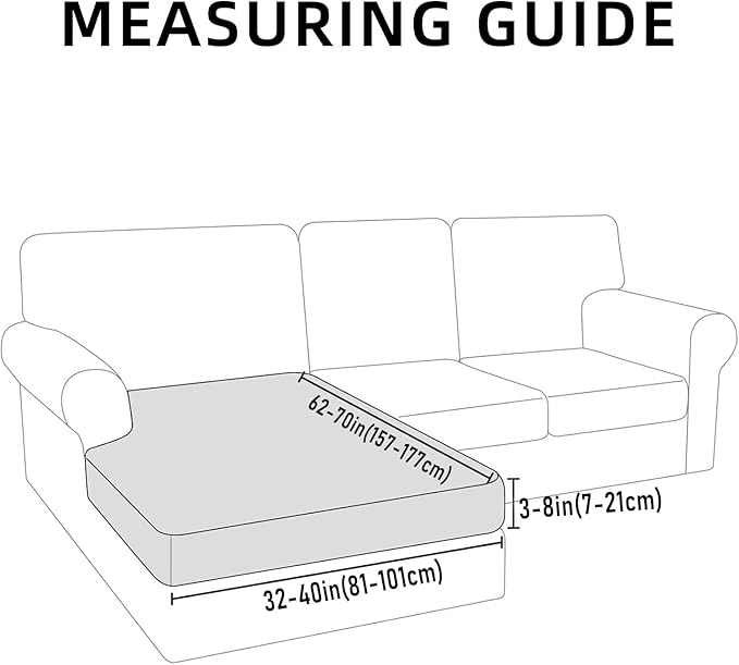 hyha Waterproof Couch Cushion Covers, Sectional Sofa Slipcovers Washable, L Shape Chaise Dog Couch Covers for Sectional Sofa, Universal Furniture Protector (1 Piece for Chaise XL, Deep Teal)