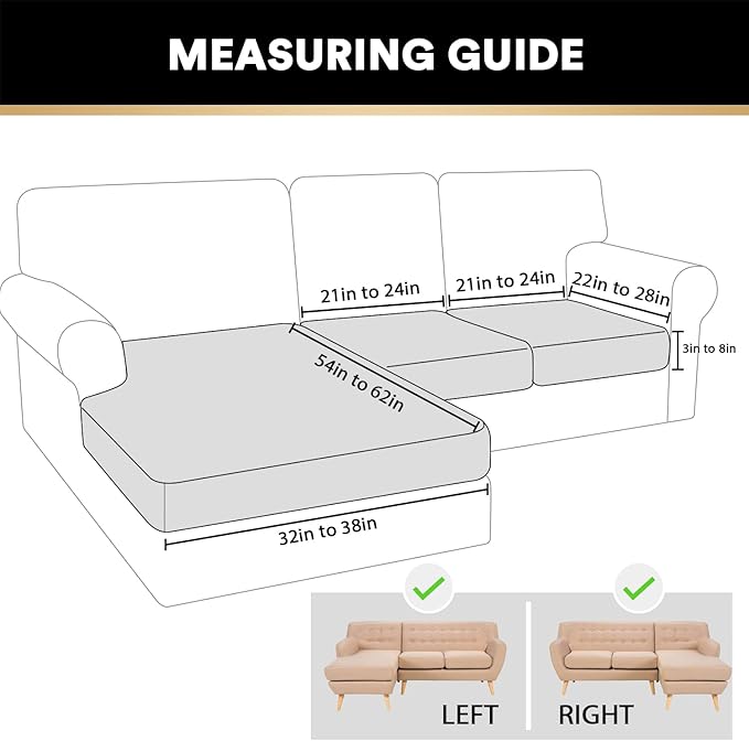 PrinceDeco Sectional Couch Covers 3 Pieces Velvet Sofa Covers L Shape Soft Couch Covers for Sectional Sofa Corner Sofa Cover Couch Cover for Dogs Washable (2 Seater + 1 Chaise,Stone Blue)