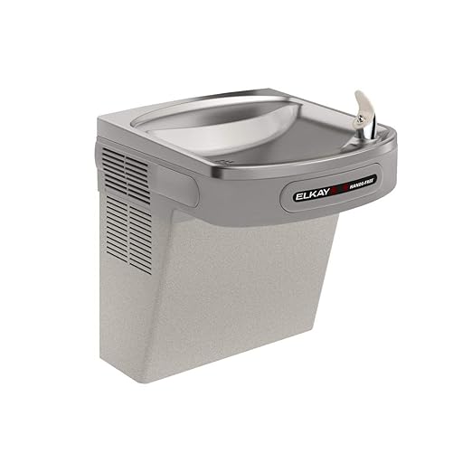 Elkay EZO8 8 GPH ADA Wall Mount Single Level Hands Free Water Cooler - Light Gray Granite