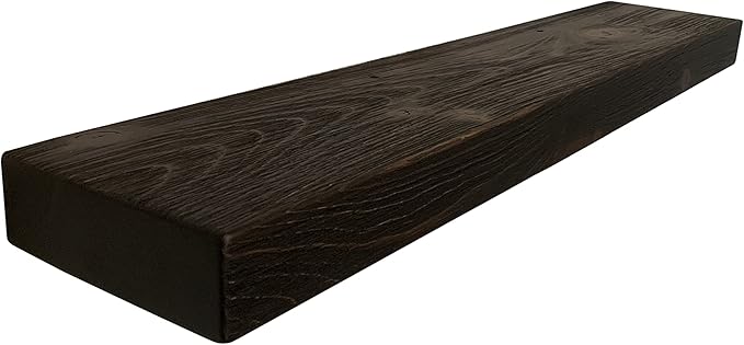 Joel's Antiques - 42 Inch Wooden Floating Shelves for Wall - 42x8x2 in - Made of Natural Wood - Heavy Duty Rustic Wall Shelves for Bedroom - Perfect for Living Room, Kitchen - Mocha