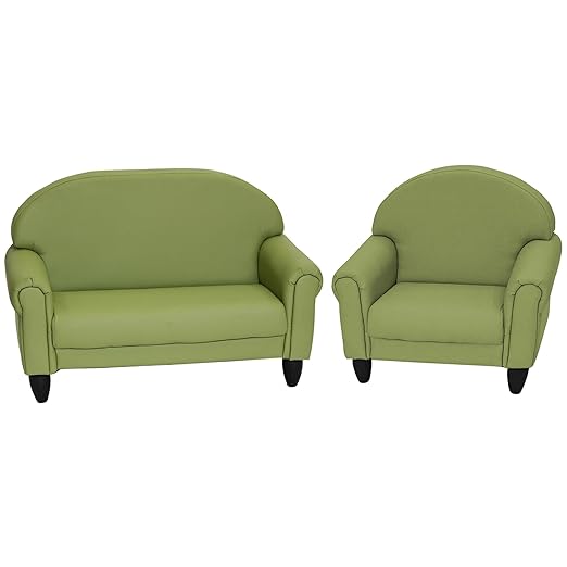 Children's Factory As We Grow Chair and Couch, Flexible Seating for Daycare or Preschool, Kids Reading Couch, Playroom Furniture, Sage