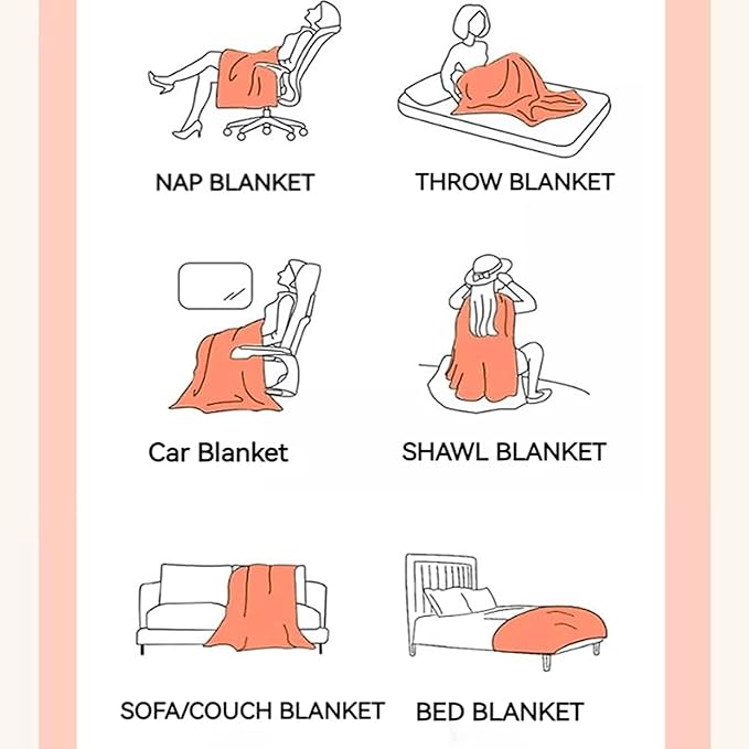 UKELER Soft Faux Fur Throw Blanket Solid Reversible Shaggy Blanket Plush Thick Fluffy Blankets Throws for Bed, Couch, Sofa, Office, Camping 50''x60'' Brown