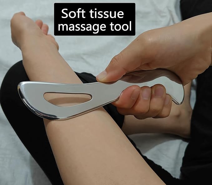 Muscle Scraper Stainless Steel IASTM Massage Tools Set,Gua Sha Scraping Tools for Physical Therapy(3pcs)