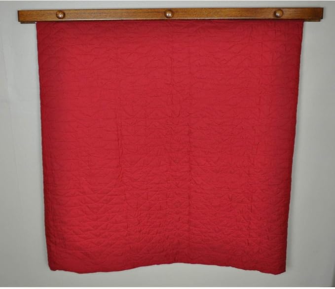 RRD Quilt Hanger for Wall for Display (84") Amish Made Wooden Quilt Rack Wall Mount - Rustic Tapestry Quilt Wall Hangers (Oak Wood, Michaels Stain)