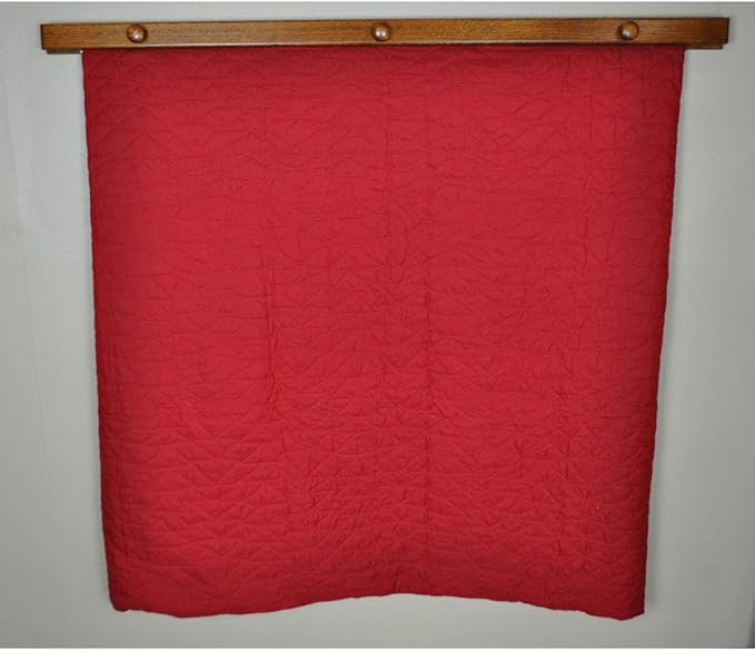 RRD Quilt Hanger for Wall for Display (84") Amish Made Wooden Quilt Rack Wall Mount - Rustic Tapestry Quilt Wall Hangers (Cherry Wood, Cherry Stain, 84" Long)