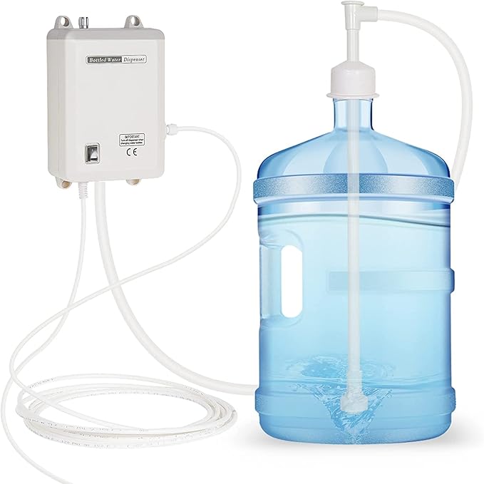 Drinking Water Dispenser Pump System Bottle Water Dispenser 5 Gallon 40PSI for Refrigerator Ice Maker Faucet Coffee/Tea Maker Single Inlet