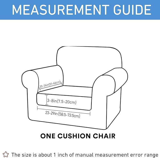 hyha Waterproof Couch Cushion Covers, Stretch Sofa Couch Seat Slipcover for Dog Washable, Non-Slip Waterproof Outdoor Cushion Covers for Patio Furniture Replacement (1 Piece for Small, Navy)