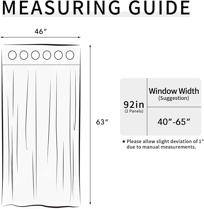 Easy-Going Blackout Curtains for Bedroom, Solid Thermal Insulated Grommet and Noise Reduction Window Drapes, Room Darkening Curtains for Living Room, 2 Panels(46x63 in, Gray)