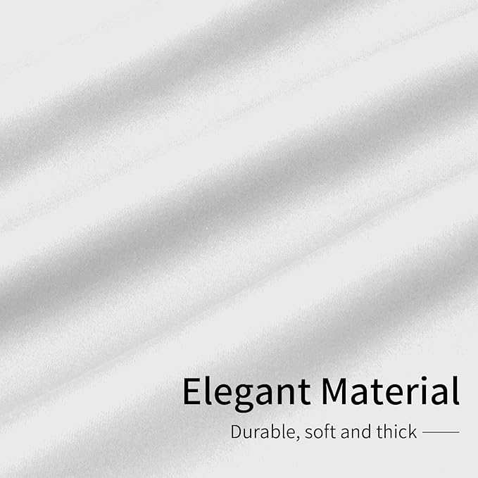 Easy-Going Blackout Curtains for Bedroom, Solid Thermal Insulated Grommet and Noise Reduction Window Drapes, Room Darkening Curtains for Living Room, 2 Panels (34x45 in, White)