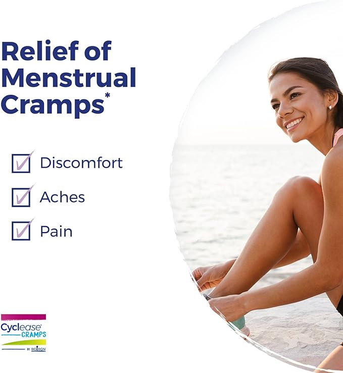 Boiron Cyclease Cramps Tablets for Relief from Menstrual Cramps, Aches, Pain, and Discomfort - 60 Count