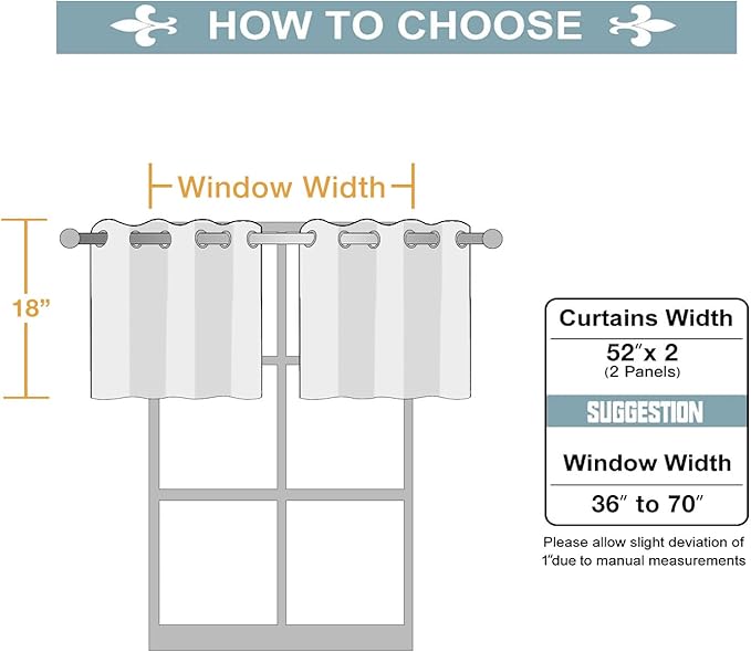 ChrisDowa Small Kitchen Valances for Windows - Grommet Short Thermal Insulated Room Darkening Window Valances Curtains for Living Room (2 Panels, Forest Green, 52 x 18 Inch)